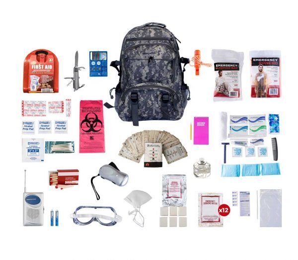 1 Person Deluxe Survival Kit 72 Hours with Camouflage Backpack skxk